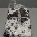 Cozy Bliss Cow Print Faux Fur Throw Blanket, Animal Printed Blankets Super Soft Warm Thick Fluffy Throws Home Decor for Couch Bed Sofa Women (Black&Coffee Cow, 50x60 Inches)