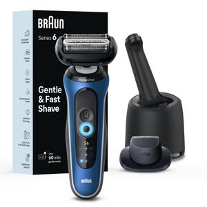 Braun Electric Shaver for Men, Series 6 6172cc, Wet & Dry Shave, Shaving Kit with SmartCare Center and Precision Trimmer (3 Piece Set, Blue)