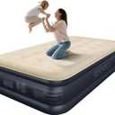 SENNOUL Twin Air Mattress with Built-in Pump,Fast & Easy Inflation/Deflation Inflatable Mattress, Foldable Blow Up Mattress with Storage Bag, Inflatable Bed for Home, Camping & Guests,18"/550lbs Max