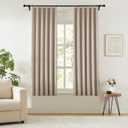 KangBang Khaki Pinch Pleated Blackout Curtains 63 Inches Long, Thermal Insulated Room Darkening Modern Drapes for Bedroom Kitchen with Adjustable Hooks, 2 Panels, 40Wx63L, Taupe
