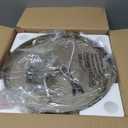 Flush Mount Ceiling Light Fixtures, 2-Light 12 Inch Brushed Nickel Close to Ceiling Light Fixtures with Clear Glass Shade Ceiling Light Fixture for Porch, Hallway, Bathroom, Dining Room and