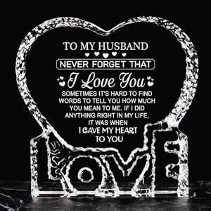 Ithmahco Fathers Day Birthday Gifts for Husband from Wife, Father's Day for Husband, I Love You Gifts for Him from Wife, Personalized Wedding Anniversary Crystal Presents for Him