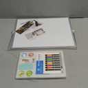 TSJ OFFICE Dry Erase White-Board - 12 X 16 Inches Portable Small Magnetic White Board with Hooks for Wall, Mini Desktop Whiteboard 360 Degrees Revolving Double Sided Stand for Office, Home, School (Silver)