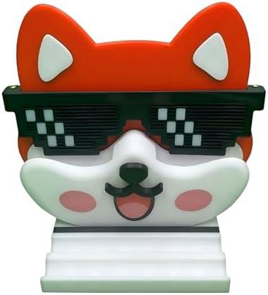 TXW Multipurpose Holder Stand adapted for Eyeglass & mobile Phone & Pencil ,Akita dog Glasses Holder Stands for Home Office Desk Decor Accessories,Funny Decorative Gifts (Red)