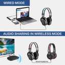 SIMOLIO Dual Wireless Headphones for TV with Transmitter, 2 Channel IR TV Headphones for Home Theater/Outdoor Movie/Car DVD, Tone Control & Optical/RCA/AUX Support, Plug N Play, No Audio Delay