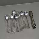 12PCS Stainless Steel Serving Utensils Sets - Large Serving Spoons,Slotted Spoons,Serving Tongs,Appetizer Tongs,Utensills Sets for Buffet Catering Banquet Party (Silver) 