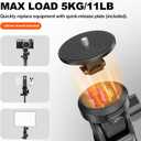 COMAN MT68 Light Stand, Auto Open 83.4" Adjustable Portable Photography Light Stand, Phone Tripod with Quick Release Ball Head 1/4 Screw, Suit for Octabox Video Light DSLR Camera