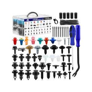 Car Push Retainer Clips 1462PCS Auto Fasteners Assortment-47 Most Popular Sizes Nylon Bumper Fender Rivets with 50 Cable Ties and 2 Blue Clips&Screw Tools for Ford GM Toyota Honda Chrysler Benz Nissan