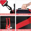 ALSLEA First Aid Bag Empty Large Medical Bag with Shoulder Strap 16x 9.5 x 7 Medicine Organizer Travel First Aid kit Emergency Supplies Storage Bag for Car, Home, Office, Outdoor (Black)