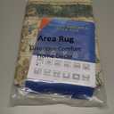 Area Rugs Square 8ft Washable Non-Slip, Floral Vintage Distress Print Pattern Medallion Carpet for Living Room Bedroom Dining Room, Brick Red Rust Neutral Brown Burnt Orange Green