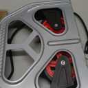 LEADALLWAY Dolly Cart Folding Hand Truck and Dolly,Steel Portable Cart with Telescoping Handle and Nylon+Rubber Wheels 180 lbs Capacity