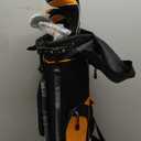 Precise XD-J Kids Golf Clubs Set  Boys & Girls Junior Golf Set with Lightweight Graphite Shafts, Hybrid, Putter & Stand Bag (Left Hand, Orange Ages 3-5)