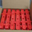 Christmas Tree Fence for Toddlers & Pets - 24pcs Freely Assemble Red Picket Fence Barrier for Small Dogs Cat Baby Proof, Decorative Plastic Xmas Tree Fence Gate for Party