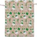 12-Pack 8x10 Reusable Jute Burlap Canvas Gift Bags w. Drawstrings (Christmas Tree, Large) - for Presents, Party Favors, Retail, Samples by TheDisplayGuys