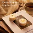 Crenovo Tea Lights Candles 200 Pack, Natural Soy Wax Tealights 6 Hours Non-Toxic, Long Burning, Unscented Small Votive Cup Candles for Wedding, Party, Dinner, Emergency