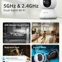 blurams Indoor Security Camera, 5GHz/2.4GHz Dual-Band, 2K PZT Pet Camera with Phone App, 360 Cameras for Home Security, 2-Way Audio, Motion Tracking, Night Vision, Siren, Cloud&SD
