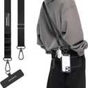 MAGEASY Universal Cell Phone Lanyard Crossbody - Anti-Theft Crossbody Phone Strap for iPhone 16 Pro Max & Most Smartphones, for Men & Women | 20mm (Black)