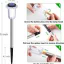 Gorrzai Solar Pathway Lights 10 Pack Christmas Solar Lights Outdoor Waterproof 6000K Cold White Yard Lighting, LED Stainless Steel Stake for Garden Outside Landscape Lawn Driveway Walkway Path