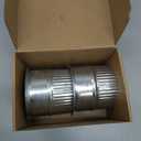 PATIKIL 4 Inch Duct Collar, 2 Pcs Duct Connector Flange Galvanized Iron Tight Vent Air Duct Fitting for Heating Cooling HVAC Ventilation Home Office