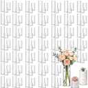Nuogo Plastic Cylinder Vases Tall Plastic Flower Vases for Centerpieces Hurricane Candle Holder for Home Wedding Office Party Formal Dinners Decorations (120 Pcs)