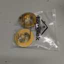 HOMOTEK 2 Pack Round Sliding Closet Door Handles Diameter 21/2 in(65mm) Brushed Gold Flush Pocket Pulls Recessed Bypass Door Handles, Stainless Steel Barn Door Finger Pull Set