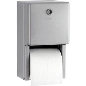 Bobrick Surface-Mounted Multi-Roll Toilet Paper Tissue Dispenser, Satin-Finish Stainless Steel (Model B-2888)
