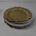 MAONAME Gold Charger Plates Set of 12, Reef Plate Chargers for Dinner Plate, Plastic Decorative Plates for Table Setting, Thanksgiving, Christmas