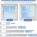 Portable Ac Window Vent Kit,Adjustable Air Conditioner Window Seal Kit with 5.9 Inch Diameter 59" Length Ac Exhaust Hose for Vertical/Horizontal Window