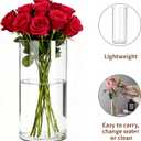 2 Pack Acrylic Cylinder Vases, Non-breakable Vase for Centerpieces, 8,14 inch Tall Clear Flower Vase Bulk Floating Candle Holder for Wedding Table Home Decor