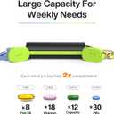 Weekly Pill Organizer 2 Times a Day - Am Pm Pill Box 7 Day, Large Twice Medicine Pill Case for Daily Medication, Vitamins, Fish Oils, Supplements Portable Week Pill Holder Container, Opaque Black