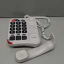 Uvital Big Button Phone for Seniors, White Senior Phone for Elderly Landline, Black Big Buttons Corded Landline Telephone for Home, Corded Landline Phones for Home - Amplified Ringer and Loud Speaker