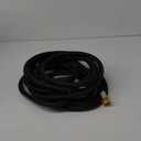 Flexible Garden Hose Water Pipe - 25FT Lightweight Garden Water Hose, Portable Patio Hose with Solid Brass Fittings and Double Latex Core for Pet Washing, Black
