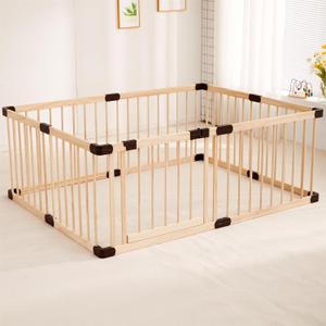 Baby Playpen Fence Yards Area with Door Wooden,Playpen Play Pens for Babies and Toddlers,Toddler Playpen,Baby Play Fence Yards,Large Baby Playpen Wooden(12016061CM) (47.26324 Inch), Size: 47.2×63×24 Inch