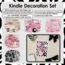 12PCS Black & White Kindle Cardstock Insert for 6.8 Kindle Paperwhite (11th Gen, 2021) Clear Case  12 Designs Cardstock Set with 100 Stickers, Gift for Book Lovers & Students