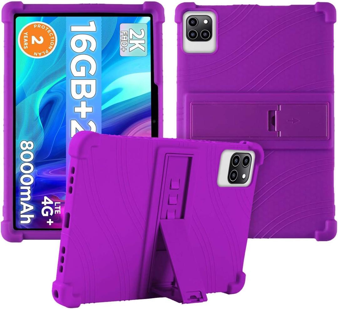 Case for Callsky-Tab Ctab 12 Tablet 12 inch,Soft Silicone Protector Cover,Kids Friendly,Adjustable Stand Tablet Cover,4 Corners Thicken Shockproof,Purple
