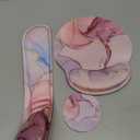 LATEEFAH Mouse Pad with Wrist Rest, 3-in-1 Gaming Mouse Pad, Keyboard Wrist Rest, Ergonomic Memory Foam Mousepad with Wrist Support for Computer Keyboard (Pink Marble)