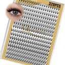 QUEWEL Lash Clusters 320Pcs Cluster Lashes 30D+40D C Curl Lash Cluster Eyelash Extensions Mix9-16mm Individual Eyelashes Clusters Wispy Lash Clusters Thin Band Soft to Use at Home(30D+40D C Mix9-16)
