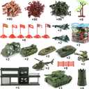 3 otters 307PCS Army Men Military Set, Military Battle Group Plastic Army Men Toy Soldiers for Boys and Girls, with Storage Container