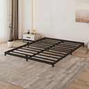 3 Inch Bed Frame Queen Size Low Profile, Metal Platform Low Bed Frame, Heavy Duty Support Low Profile Bed Frame, No Box Spring Needed, Noise Free, Easy Assembly, Prevent Mattress From Sliding