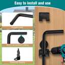 36" Heavy Duty Cane Bolt Gate Drop Rod for Vinyl Gate Latch, Cane Bolts for Gates for Wood PVC Vinyl Metal Fences Gates-1 Pack