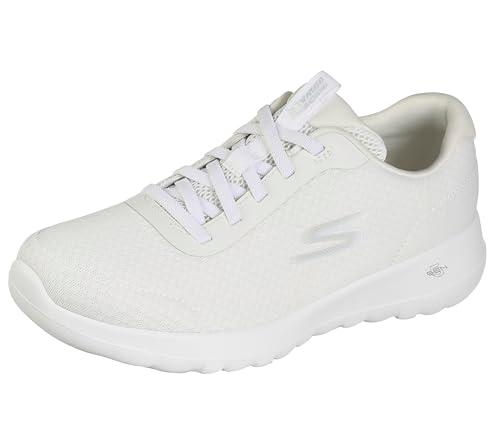 Skechers Women's Go Walk Joy-Ecstatic Sneaker, White/Blue, 6