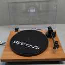 Turntable Vinyl Record Player Bluetooth Output Built-in Preamp Phono/Line Switch Adjustable Counterweight Anti-Skate Variable Pitch Control Magnetic Cartridge Belt Drive 2-Speed (Brown)