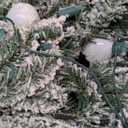 HOLLO STAR 7.5 ft Flocked Prelit Christmas Tree with 503 LED Lights, App Control, Artificial Christmas Tree, Multi-Color RGBW Lights, 1355 Branch Tips, Snow Xmas Tree, for Home, Party