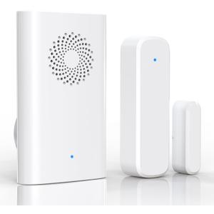 Wireless Door Sensor Chime, Door Open Alarm When Entry Business/Office/Store (500ft Range 51 Ringer Adjustable Volume) Home Alert Bell for Kid/Toddler Safety 1 Receiver +1 Sensor