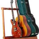 Nefelibata Multiple Guitar Stand 5 Holders Wooden Guitar Stands Floor Rack for Guitars and Case,Electric,Acoustic Guitar, Bass, Cello-German Ash wood
