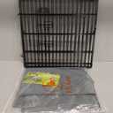 PJYuCien Dog Playpen, 8 Panels 24H Dog Pens Indoor with Bottom Pad, Metal Foldable Pet Puppy Exercise Fence Crate Kennel, Better for Small Animals,Grey