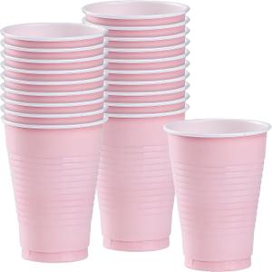 2 x Pink Solid Color Plastic Party Cup (12 Oz.) 20 Count - Premium Quality and Durable, Perfect for Any Celebration