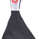 NewYall Chrome Automatic Gear Shift Knob with Gaiter Leather Boot Cover Assembly for Audi A3 A4 A5 A6 Q5 Q7 2004-2015 4G1713139 8KD713139B Shifter Handle Dustproof Boot