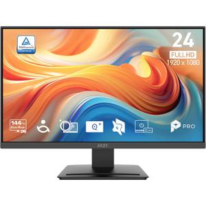 msi PRO MP241 E14V 24-inch IPS 1920 x 1080 (FHD) Office Monitor, 144Hz, Free-Sync, HDMI, DisplayPort, VESA Mountable, Tilt, Speaker, 4-Side Slim Bezel 1ms, Black