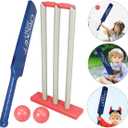 Kids Set with Bat 2 Balls and Base for Outdoor Sports Fun Hand-Eye Coordination and Parent-Child .71X9.84X2.63 Inch